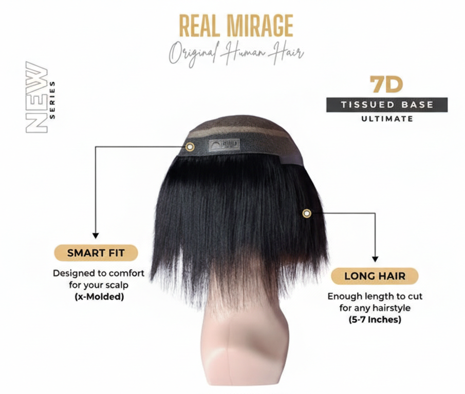 Srhairfeelers REAL MIRAGE Hair Patch for Men Hover